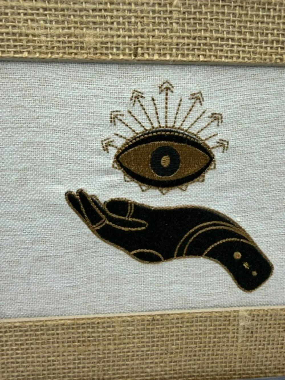 Homemade All Seeing Eye Embroidery Art 8X10 - Picture 3 of 6